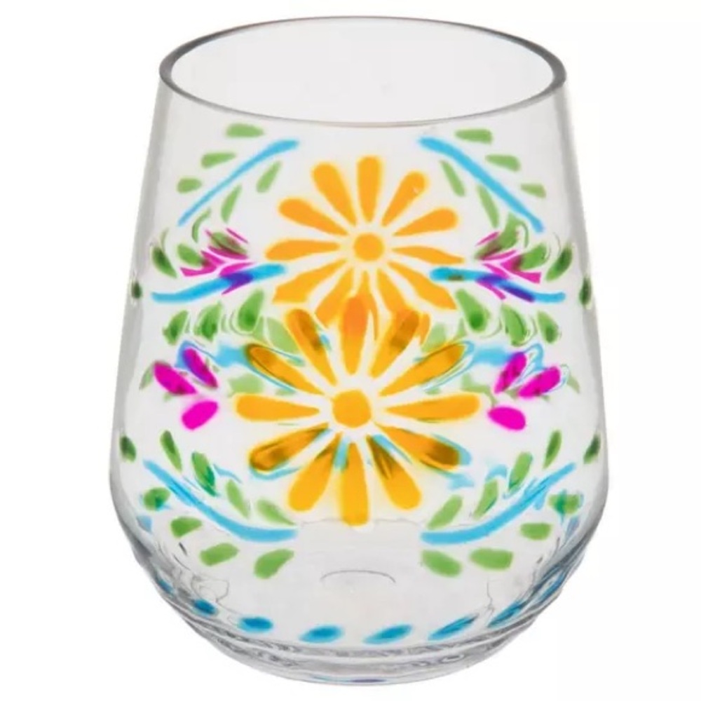 Fiesta Embossed BPA-Free Plastic Set with Pitcher and Two Stemless Glasses - Picture 9 of 9